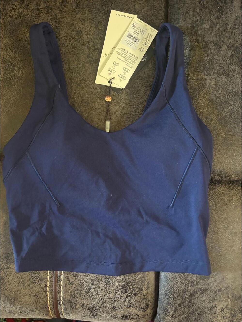 CALIA Inspire Scoop Neck Tank Women XS Blue Built In Bra UPF 50 NWT